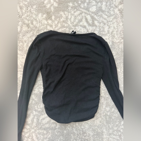 Urban Outfitters- out from under - Black Ruched Long Sleeve Top - Picture 5 of 5